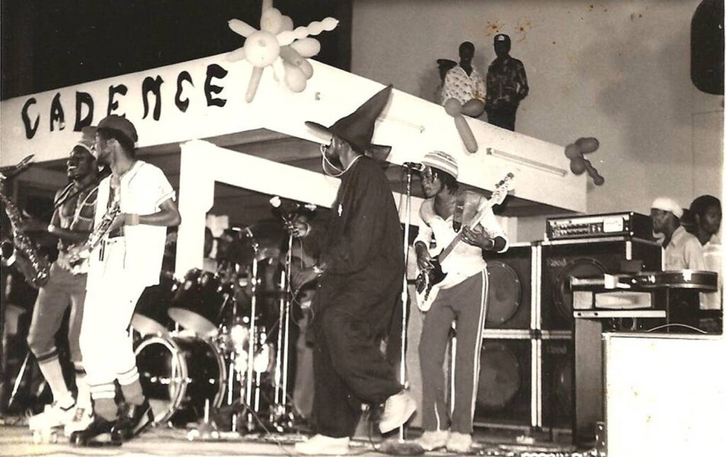 The band Grammacks performing in 1978